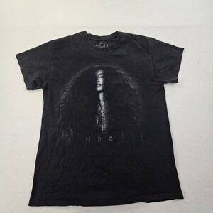 H.E.R. Black Short Sleeve Cotton T-Shirt Adult M